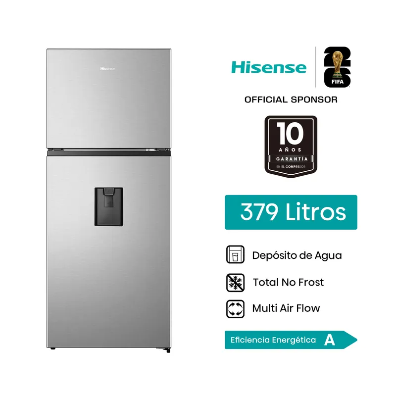 HISENSE - Refrigeradora  379L Top mount inverter RT3N375NMCA