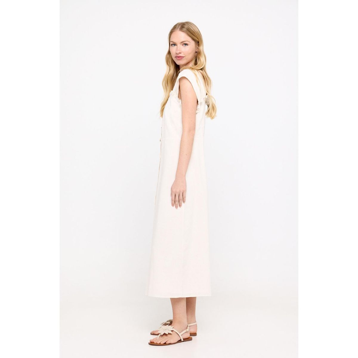 CORTEFIEL - Vestido Largo 100% Algodón Mujer Cortefiel