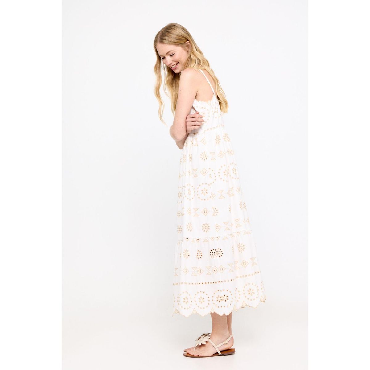 CORTEFIEL - Vestido Largo 100% Algodón Mujer Cortefiel