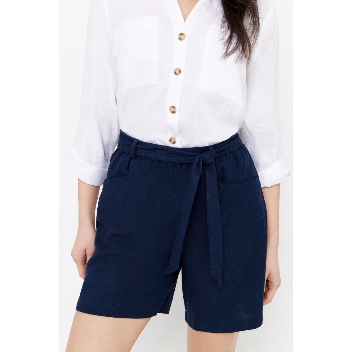 CORTEFIEL - Short Lino Mujer Cortefiel