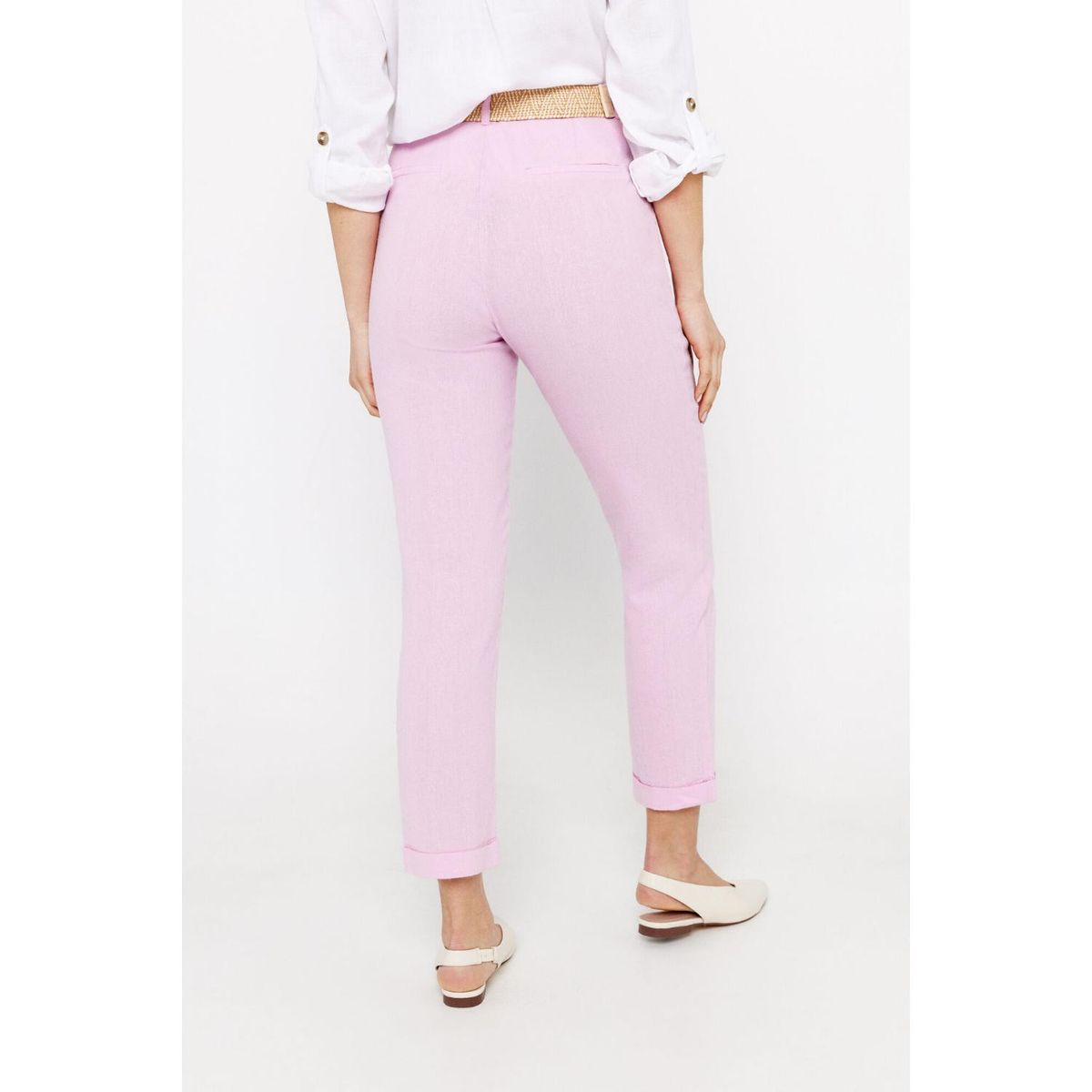 CORTEFIEL - Pantalón Lino Mujer Cortefiel