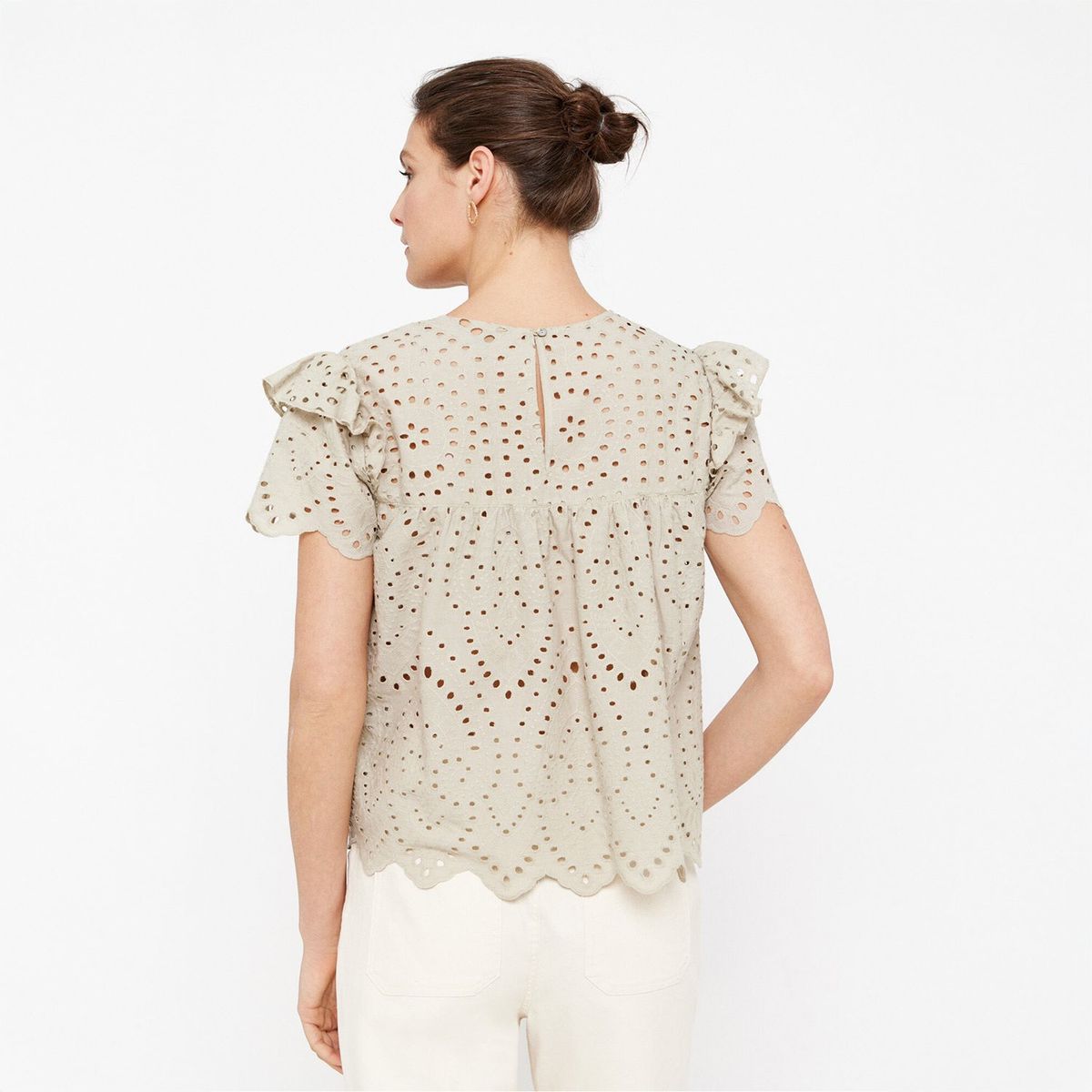 CORTEFIEL - Top Manga Corta 100% Algodón Mujer Cortefiel