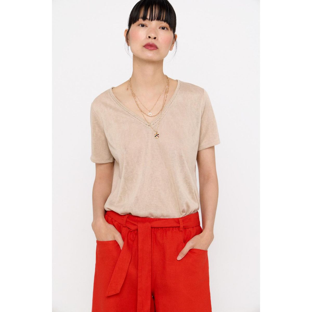 CORTEFIEL - Polo Manga Corta Mujer Cortefiel