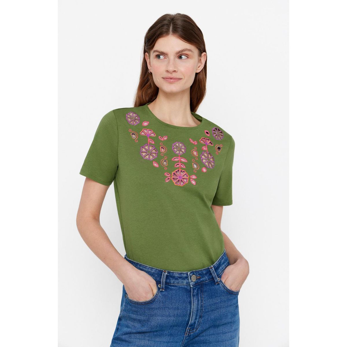 CORTEFIEL - Polo Manga Corta 100% Algodón Mujer Cortefiel