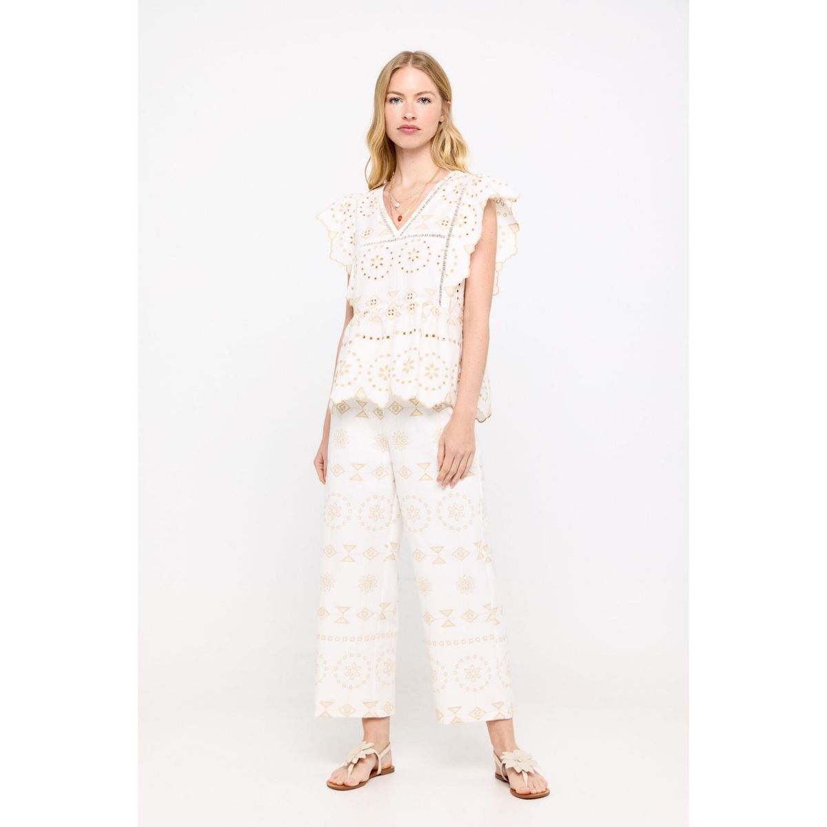 CORTEFIEL - Top Manga Corta 100% Algodón Mujer Cortefiel