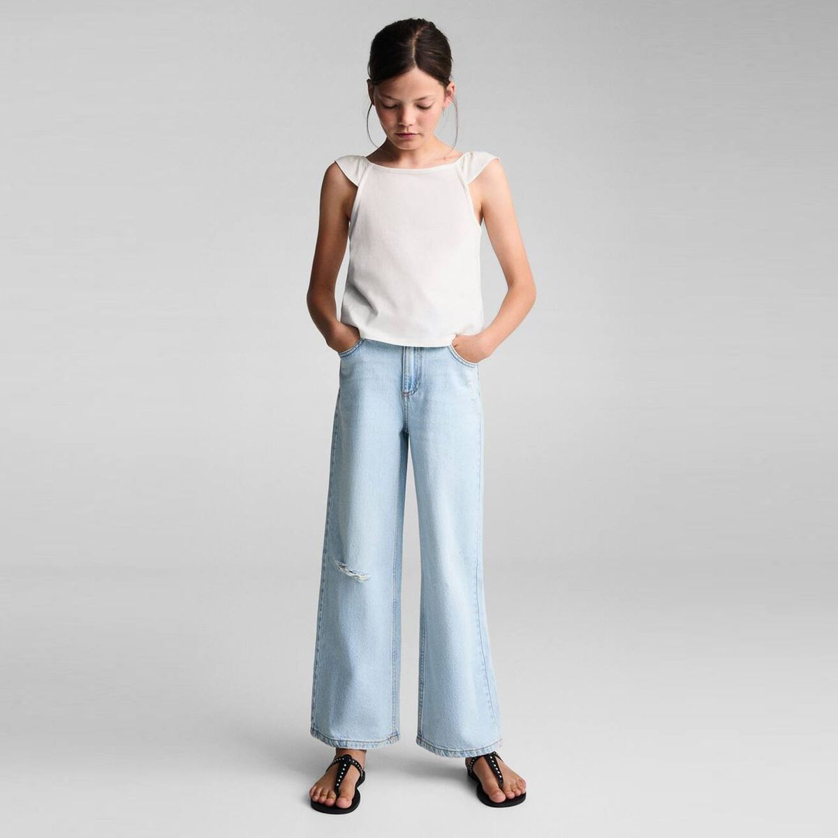 MANGO KIDS - Blusa Niña Sin Mangas Algodón Mango Kids