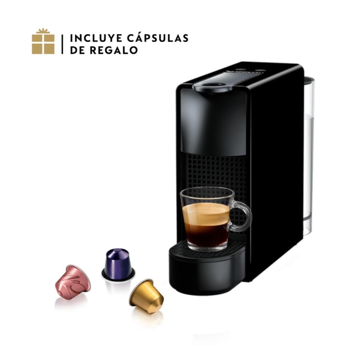 NESPRESSO - Cafetera Nespresso Essenza Mini Negra 19 Bares
