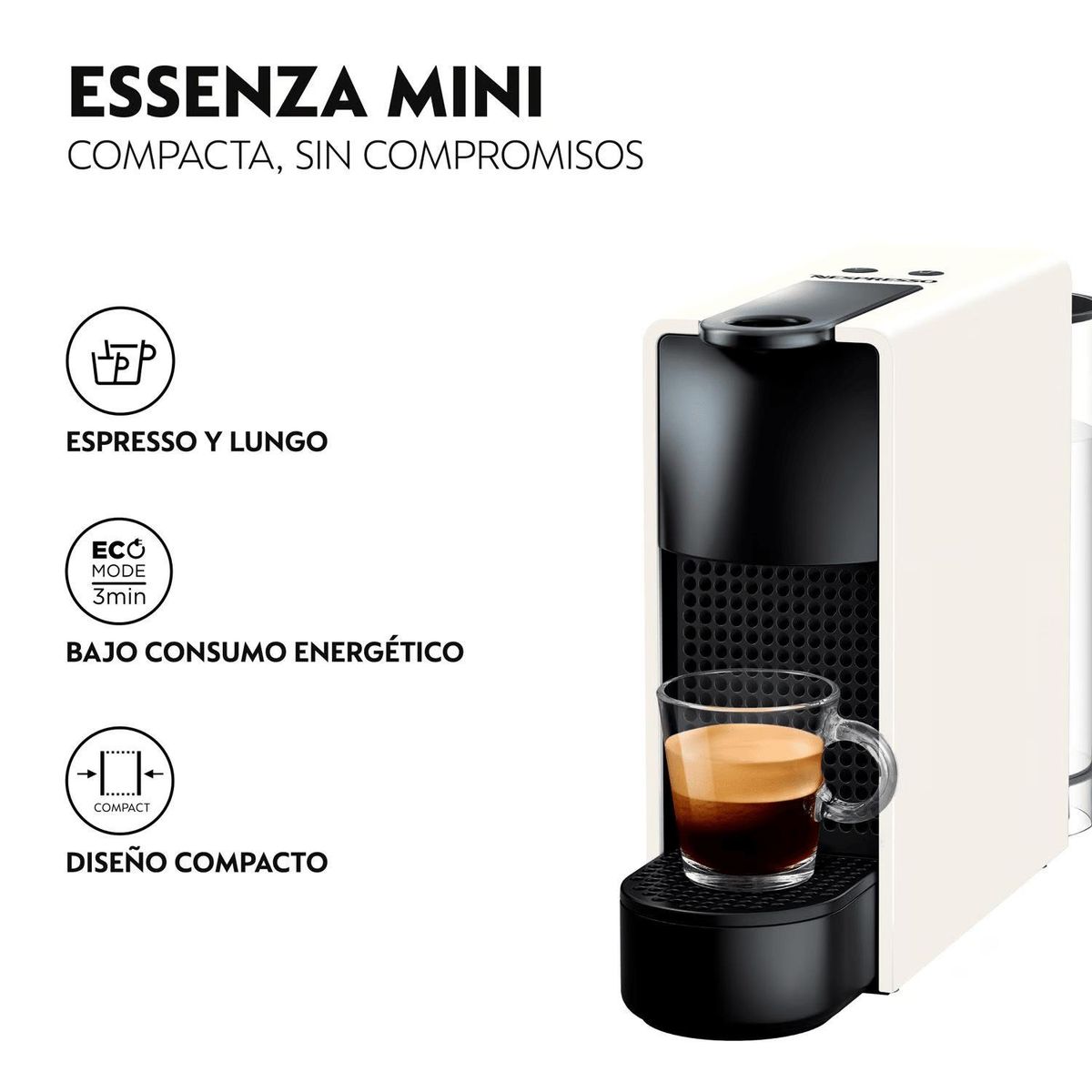 NESPRESSO - Cafetera Nespresso Essenza Mini Blanca