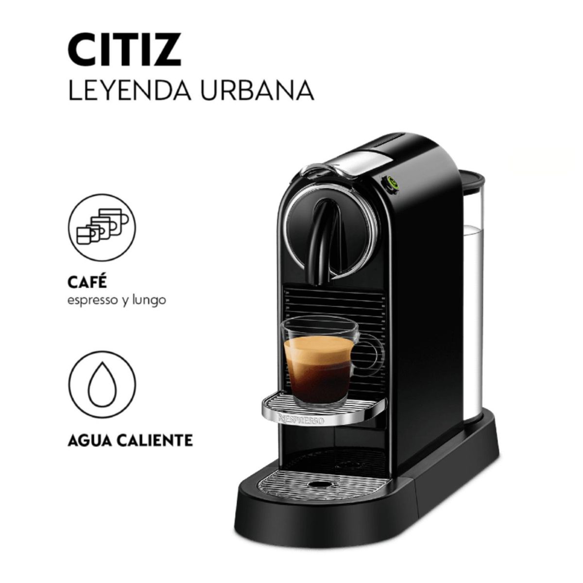 NESPRESSO - Cafetera Nespresso Citiz Negra