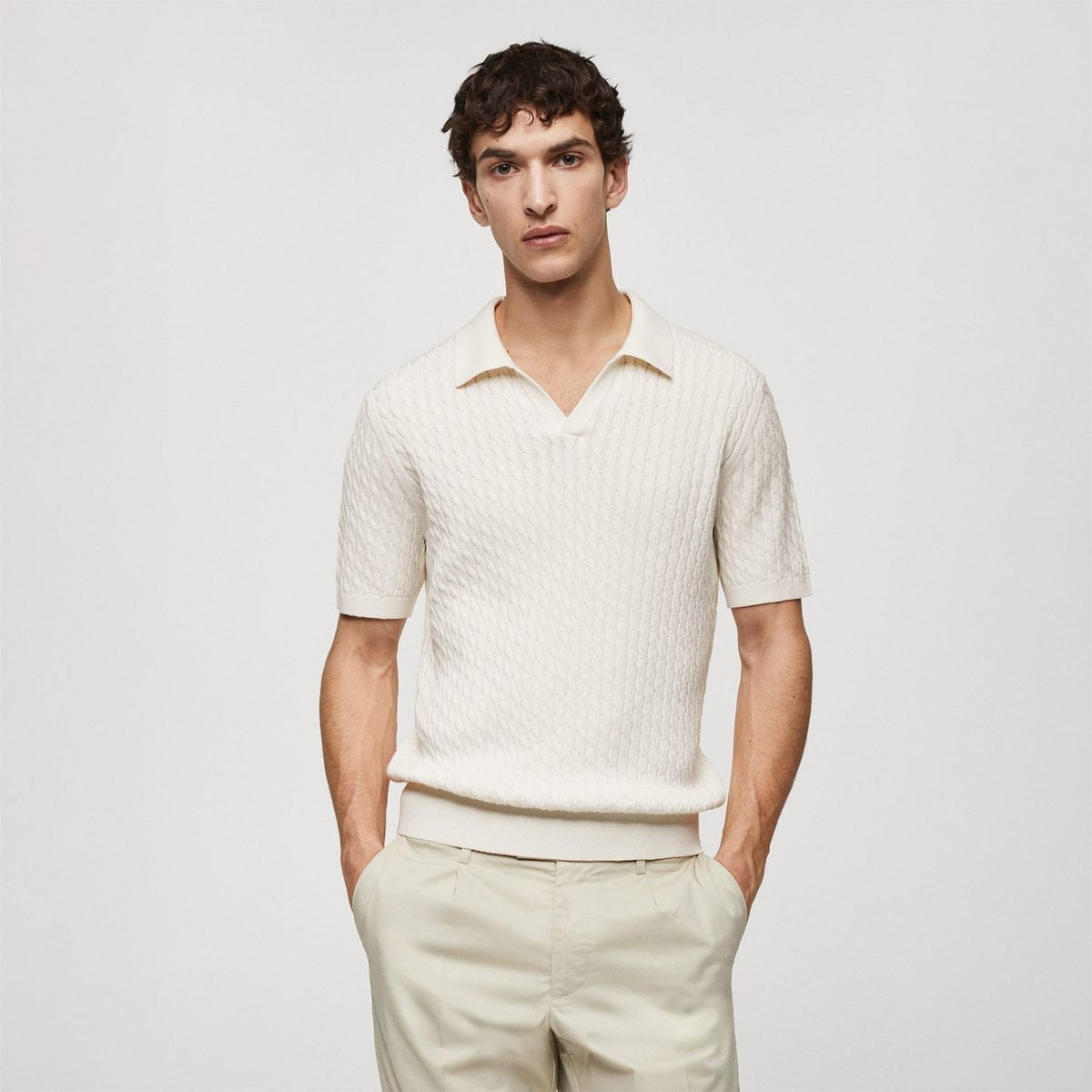 MANGO - Polo Manga Corta 100% Algodón Hombre Mango