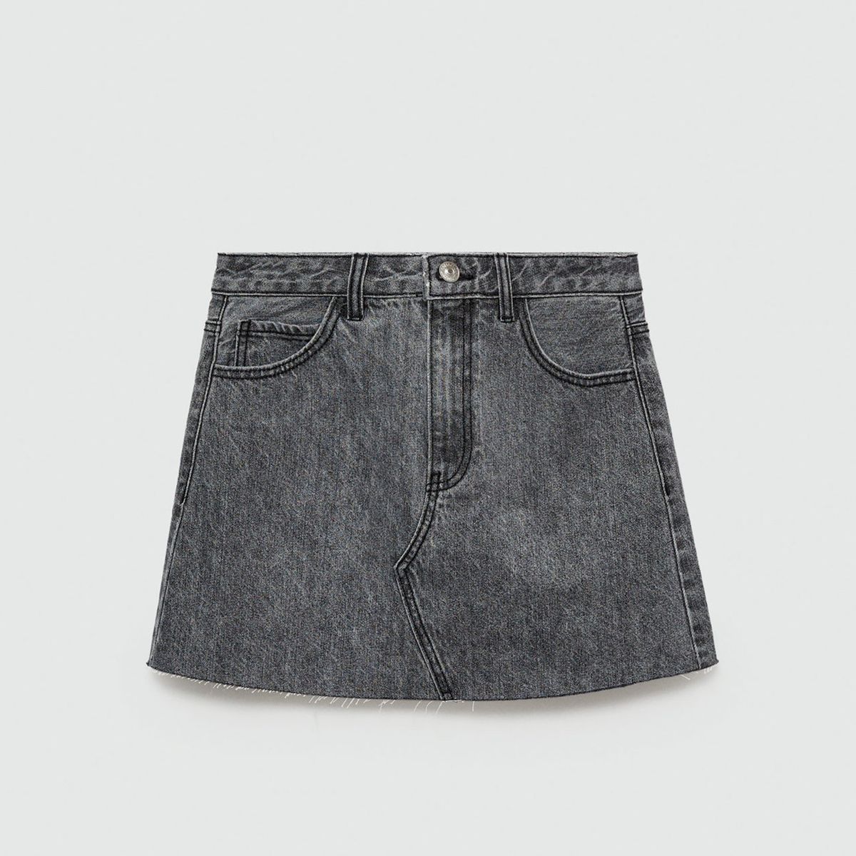 MANGO TEEN - Falda Corta 100% Algodón Mujer Mango