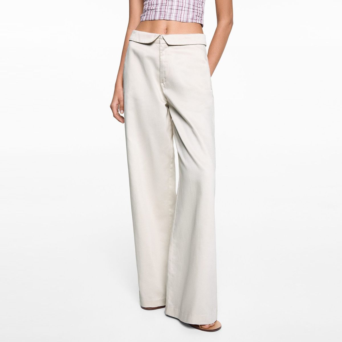 MANGO TEEN - Pantalón Algodón Mujer Mango