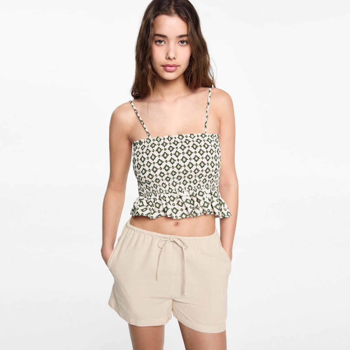 MANGO TEEN - Short Algodón Mujer Mango