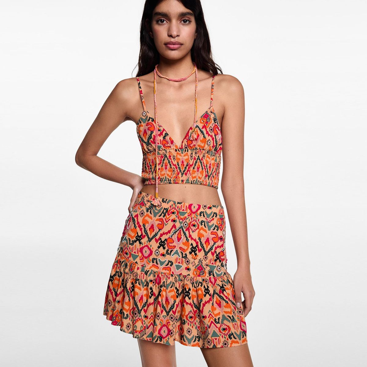 MANGO TEEN - Falda Corta Mujer Mango