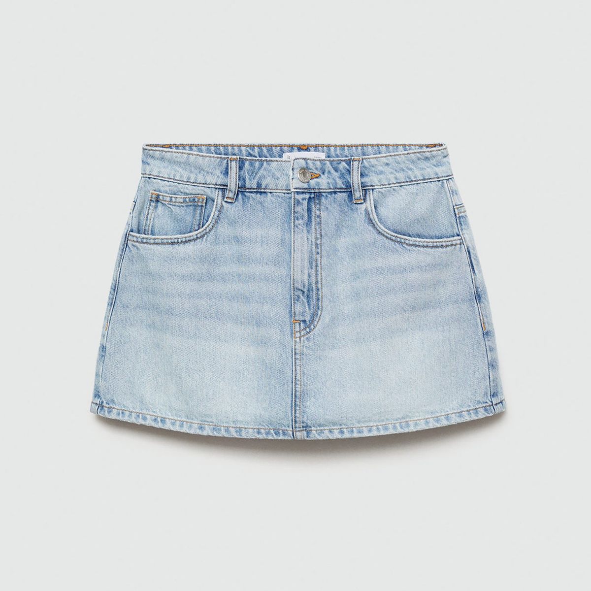 MANGO TEEN - Falda Corta 100% Algodón Mujer Mango