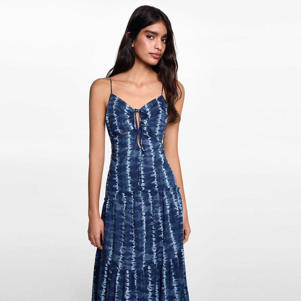 MANGO TEEN - Vestido Largo 100% Algodón Mujer Mango