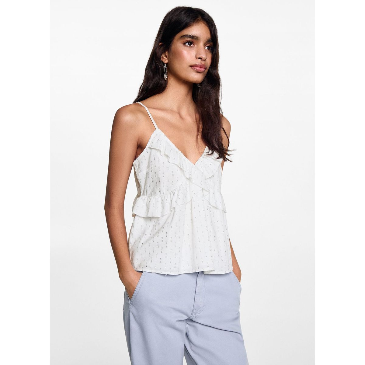 MANGO TEEN - Blusa Sin Mangas Mujer Mango