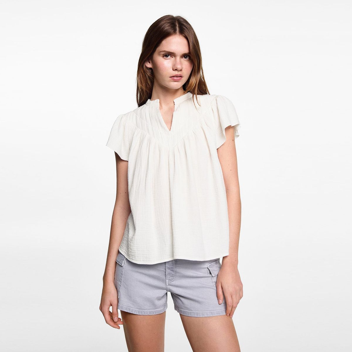 MANGO TEEN - Blusa 100% Algodón Mujer Mango Teen