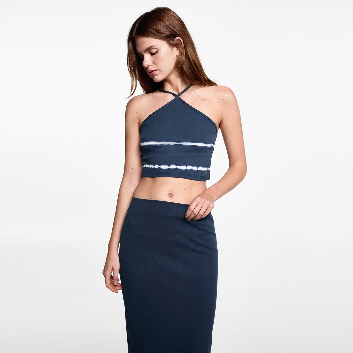 MANGO TEEN - Falda Larga Estampada Algodón Mujer Mango Teen