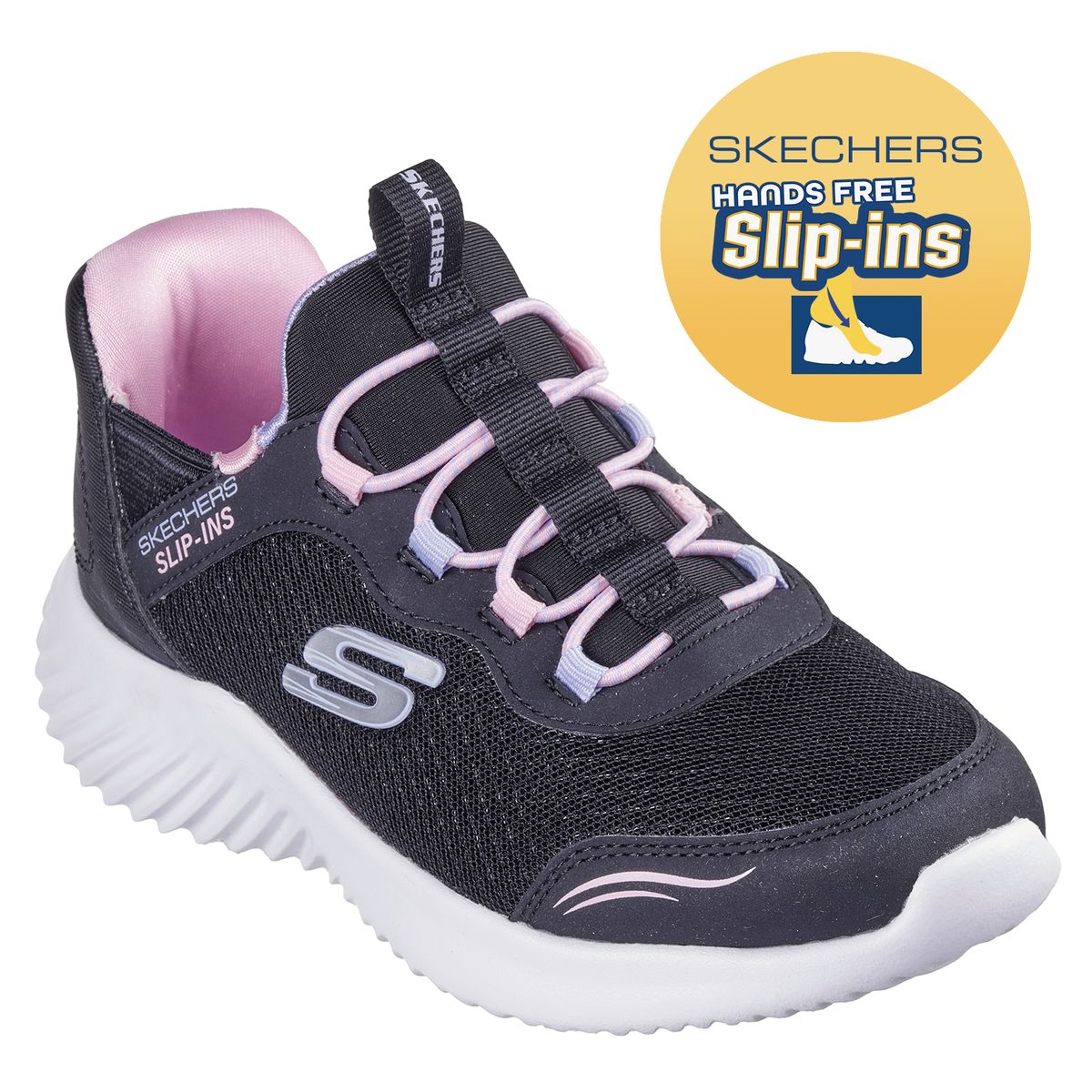SKECHERS - Zapatillas Urbanas Niña Skechers Bounder Slip Ins Negro
