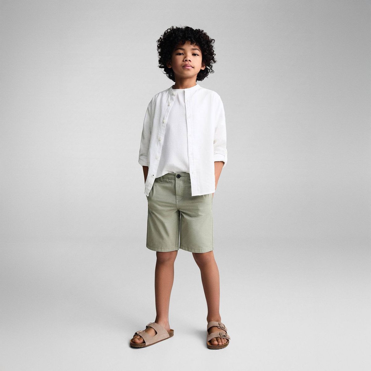 MANGO KIDS - Camisa Niño Lino Mango Kids