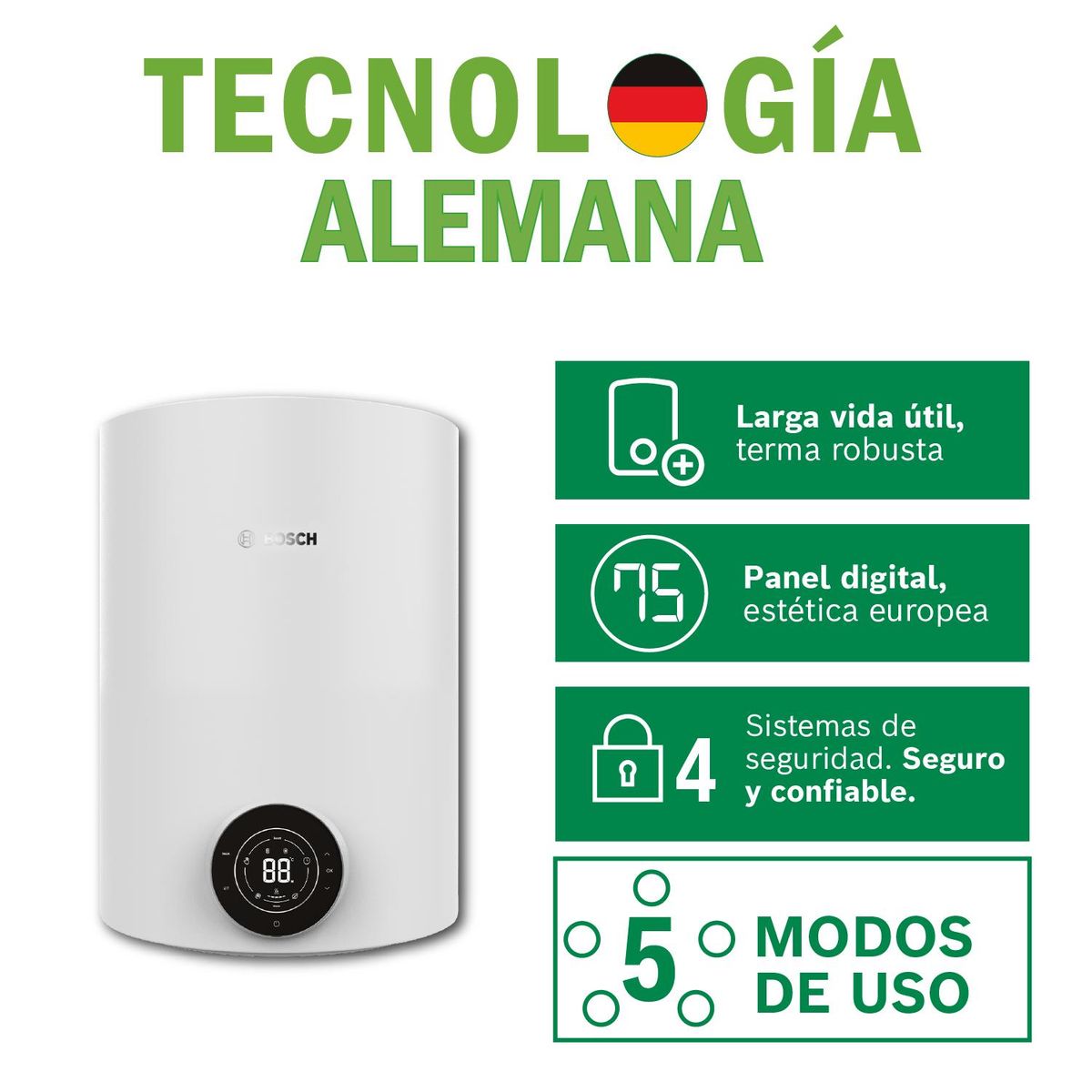 BOSCH - Terma Eléctrica Bosch SmarTank 35L + Kit de Instalación