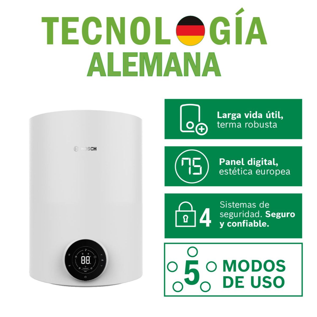 BOSCH - Terma Eléctrica Bosch SmarTank 50L + Kit de Instalación