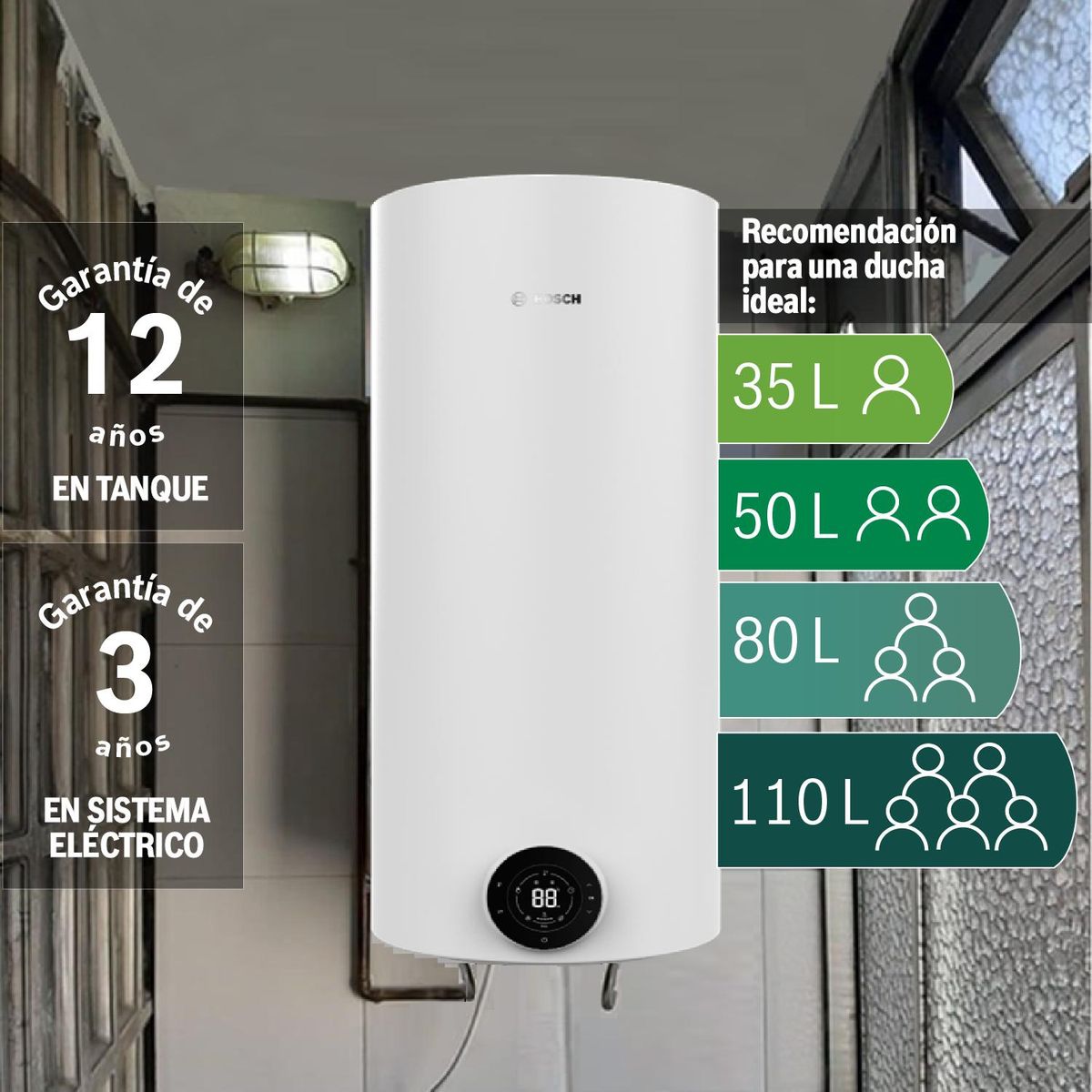 BOSCH - Terma Eléctrica Bosch SmarTank 110L + Kit de Instalación