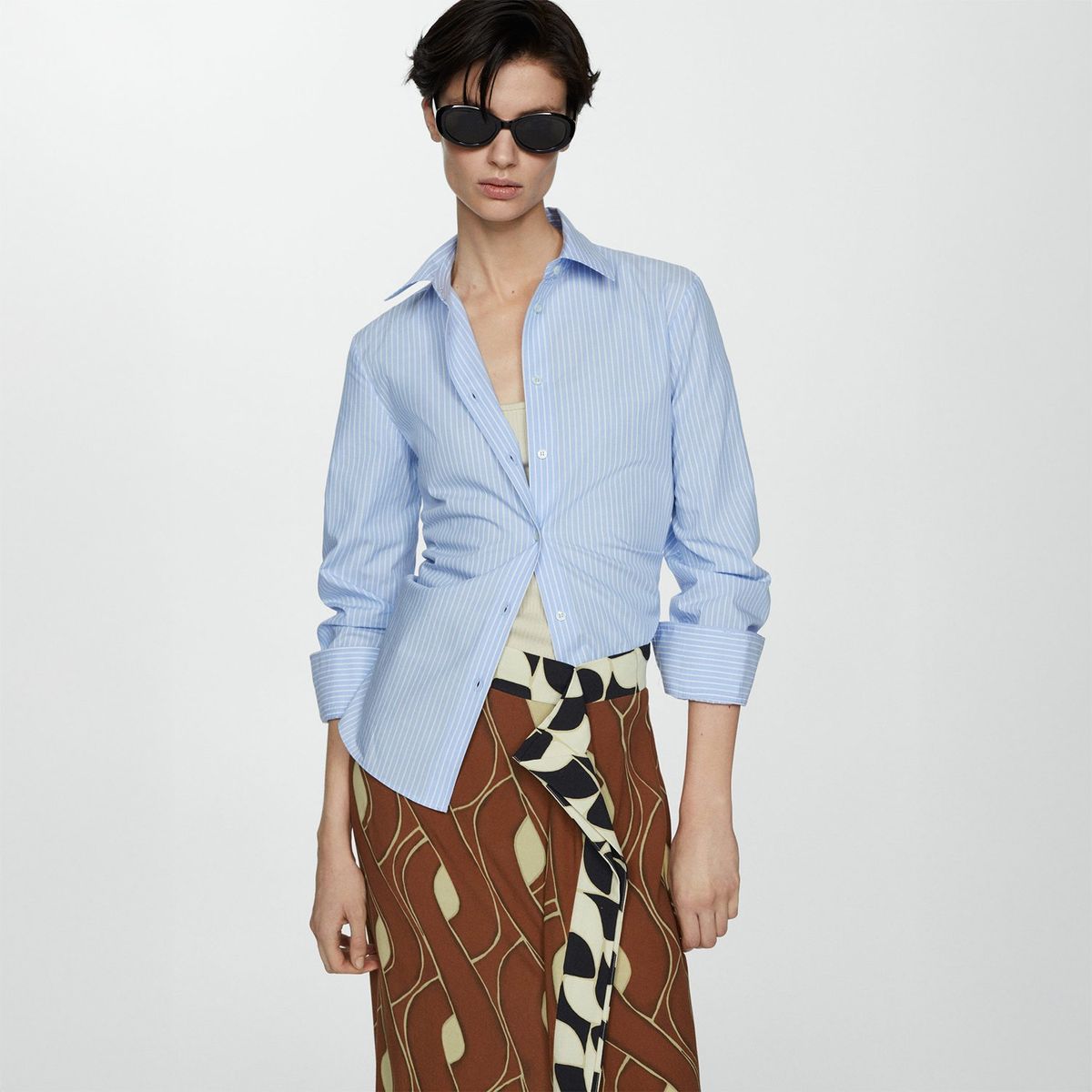 MANGO - Falda Larga Mujer Mango