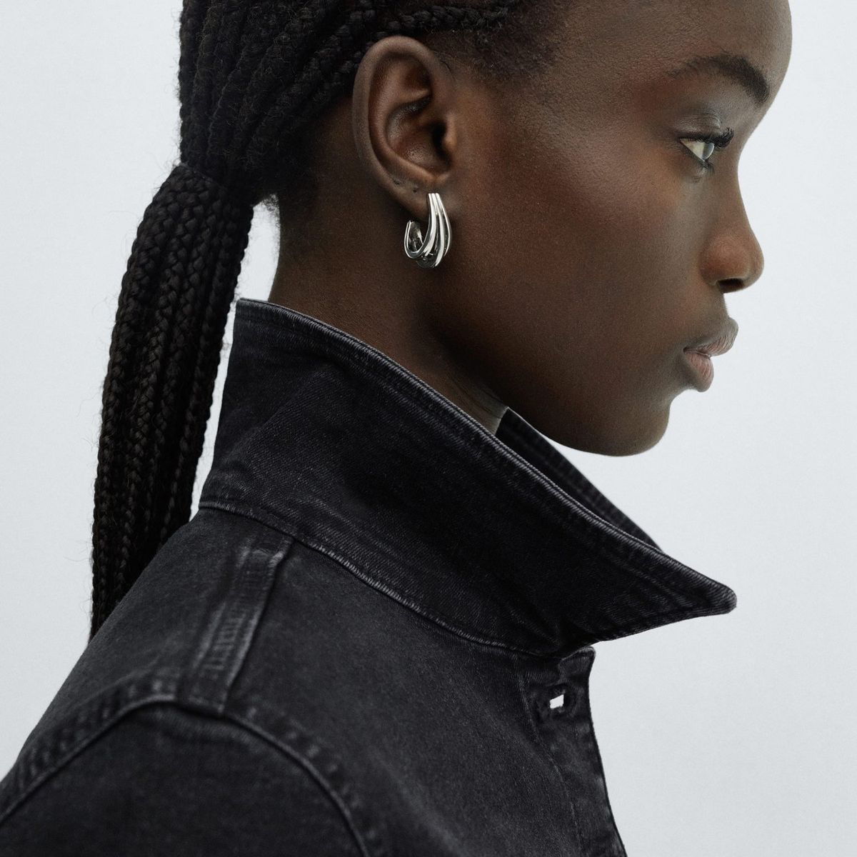 MANGO - Casaca Jean Algodón Mujer Mango