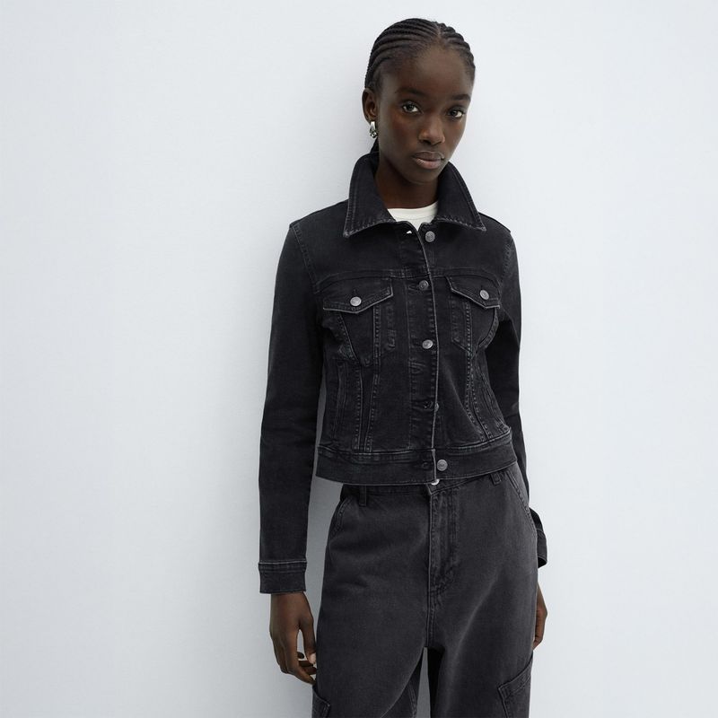 MANGO - Casaca Jean Algodón Mujer Mango