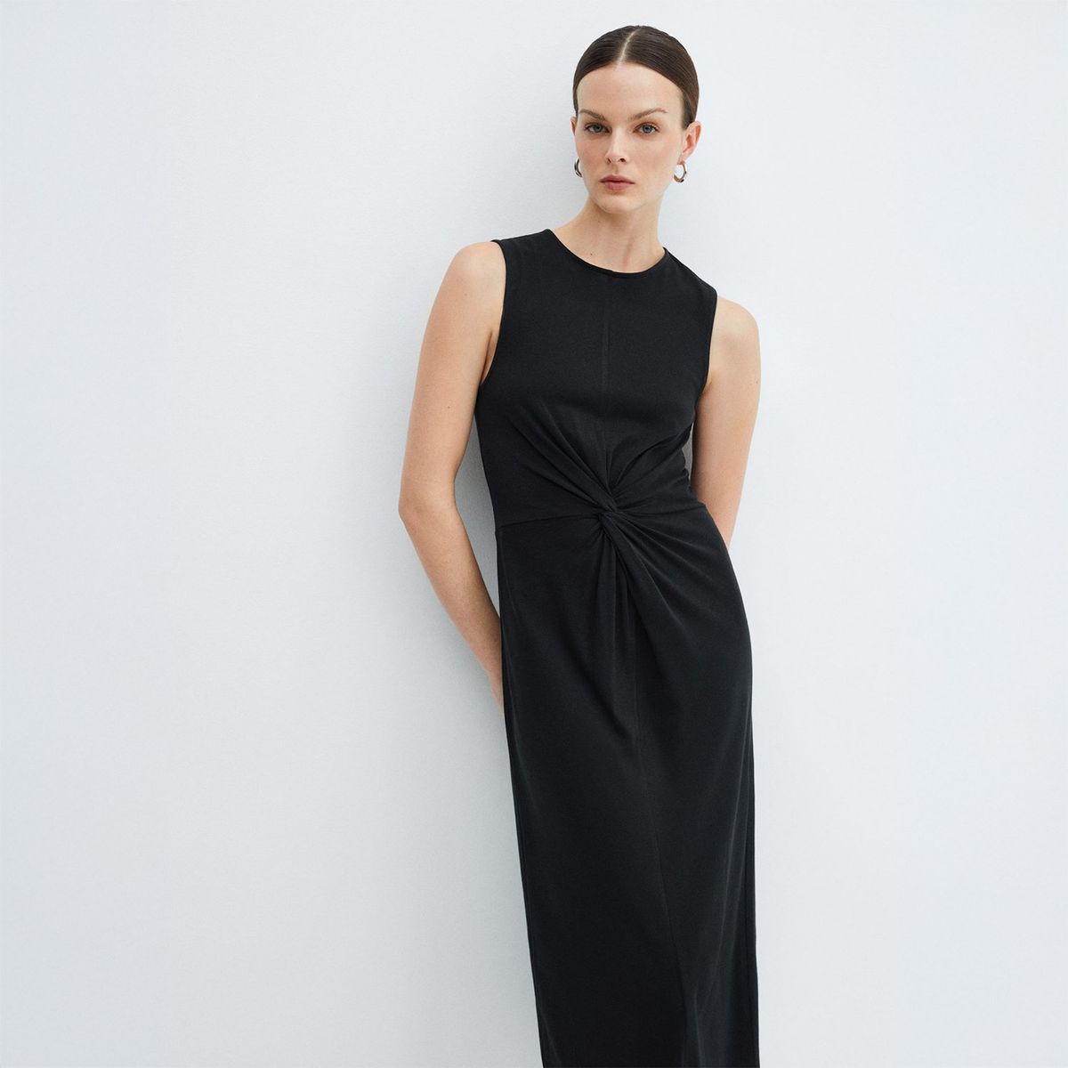 MANGO - Vestido Largo 100% Algodón Mujer Mango