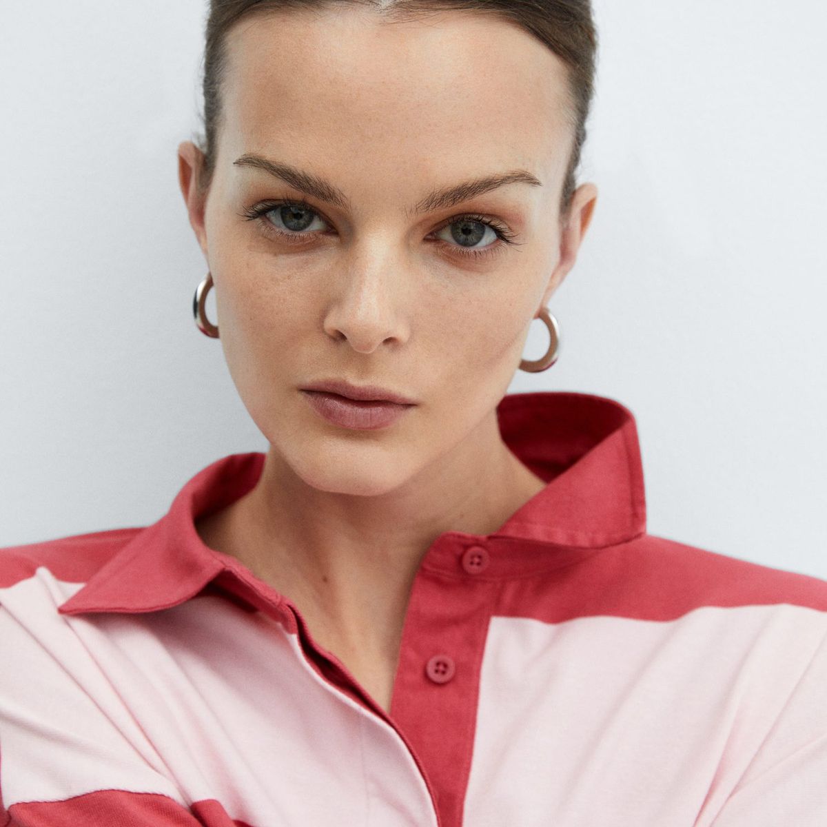 MANGO - Polo Manga Larga 100% Algodón Mujer Mango