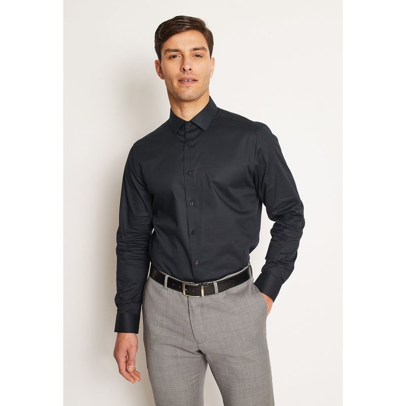 PERRY ELLIS - Camisa Manga Larga Slim Fit 100% Algodón Hombre Perry Ellis 