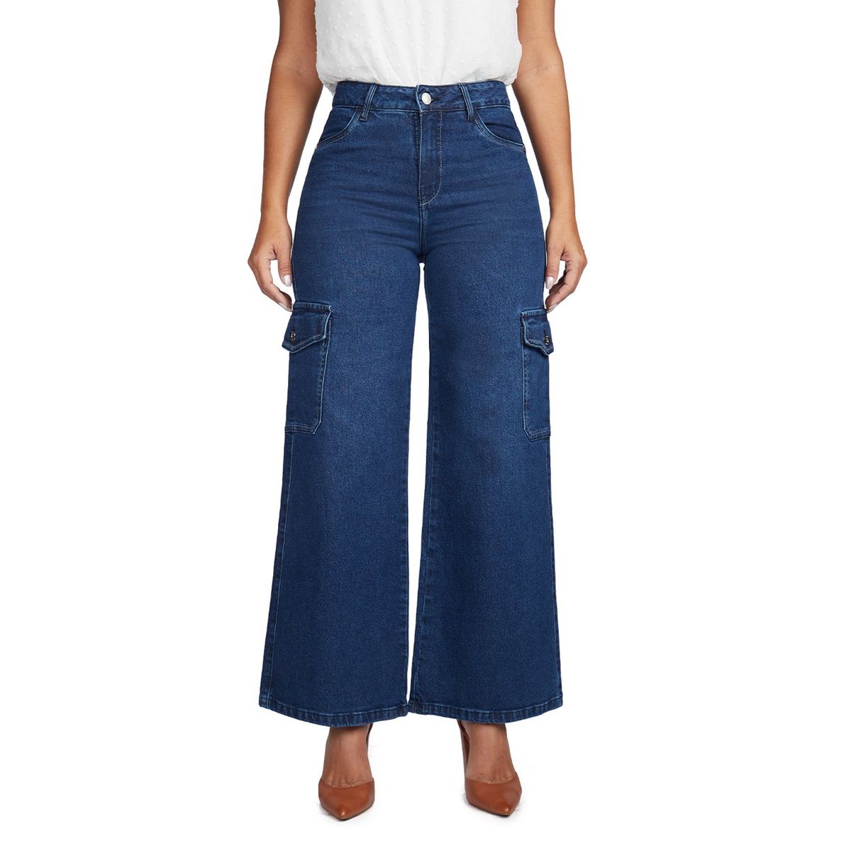 VRP BY VIVIANA RIVAS PLATA - Jean Palazzo Algodón Mujer Viviana Rivas Plata