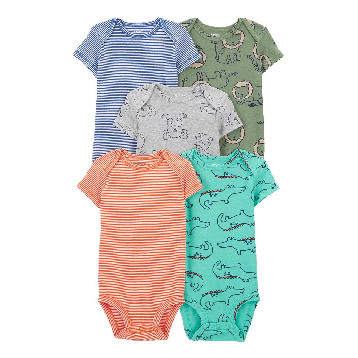 CARTER'S - Body Pack X5 Bebé Niño Algodón