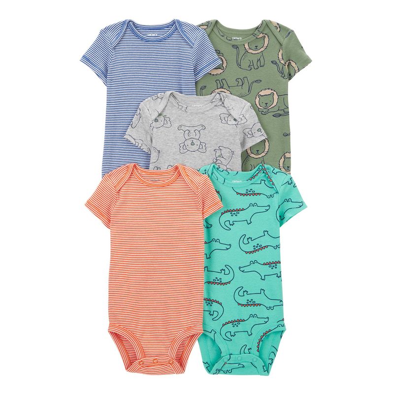 CARTER'S - Body Pack X5 Bebé Niño Algodón