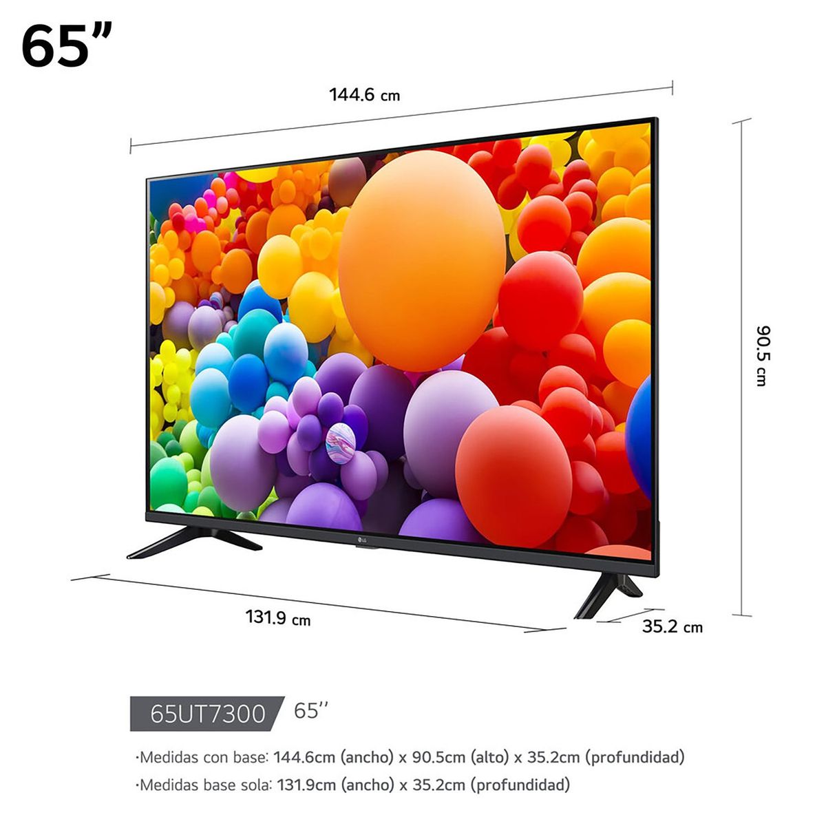 LG - Televisor 65" Lg Uhd 4k Thinq Ai 65ut7300psa (2024)