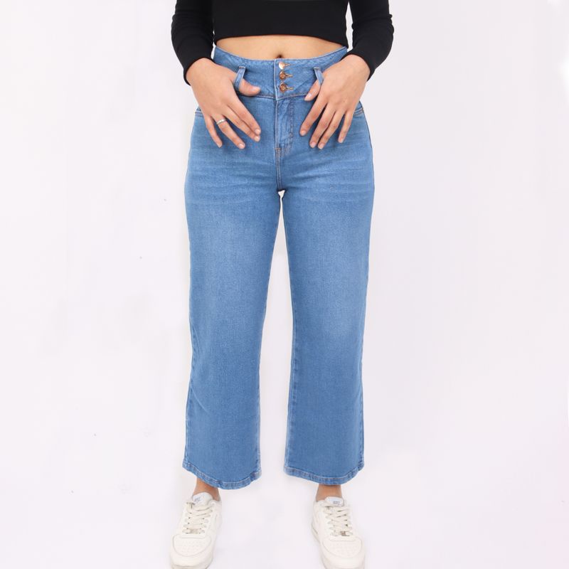 KAYRA POBLET - Jean Cropped Algodón Mujer Kayra Poblet