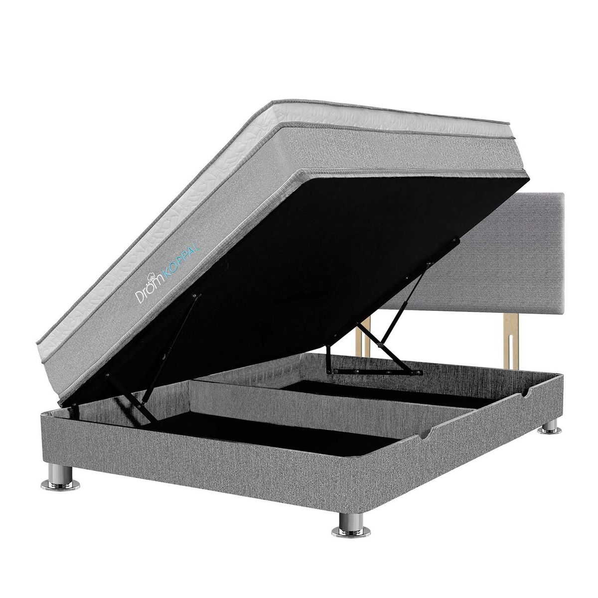 DROM - Dormitorio Boxet Koppal 1.5Plz + 1 Almohada Viscoelástica y Protector