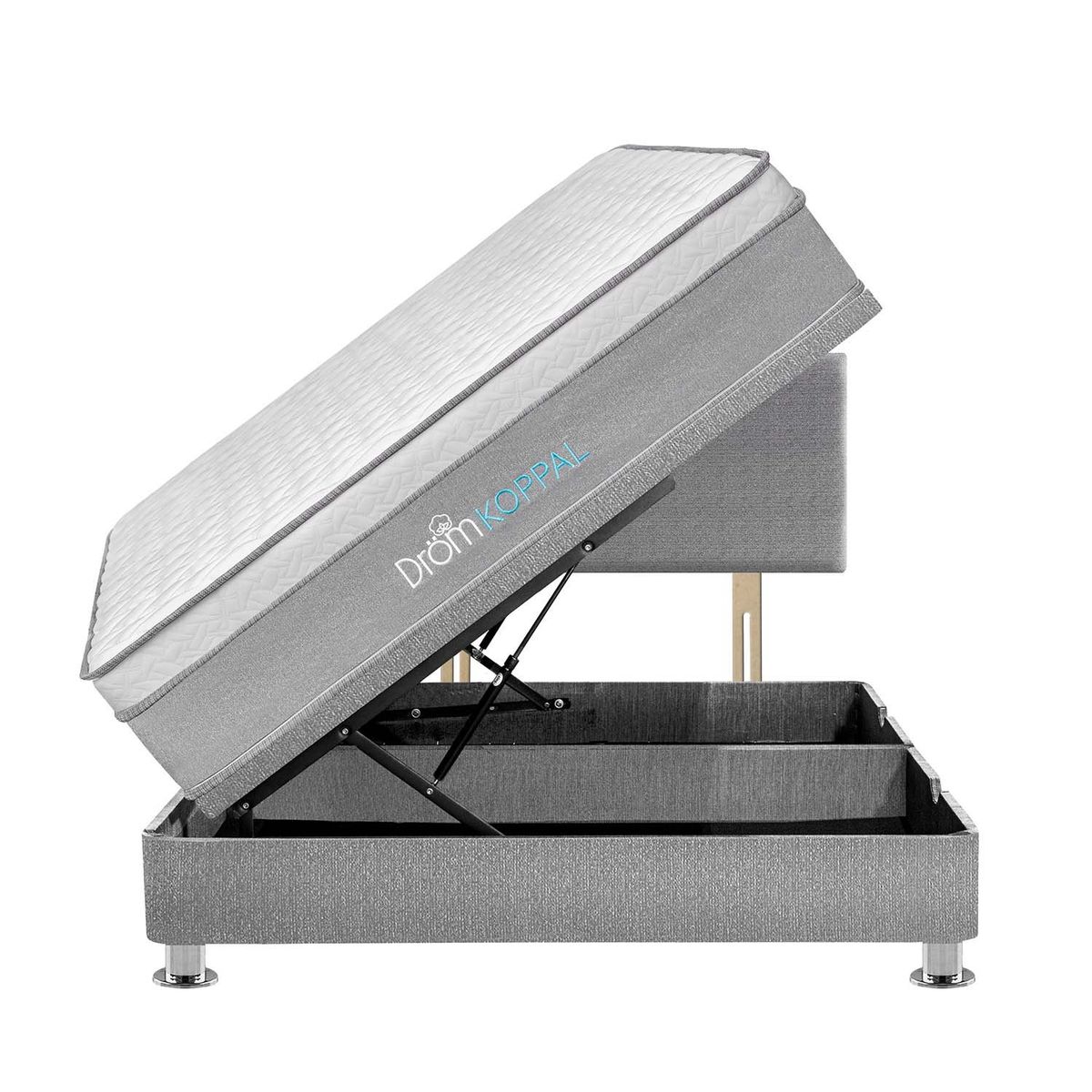 DROM - Dormitorio Boxet Koppal 1.5Plz + 1 Almohada Viscoelástica y Protector