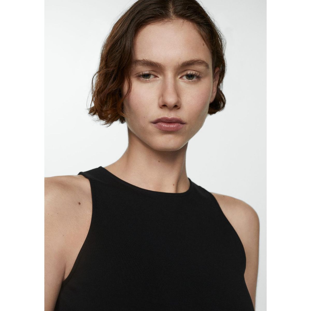 MANGO - Vestido Corto Algodón Mujer Mango