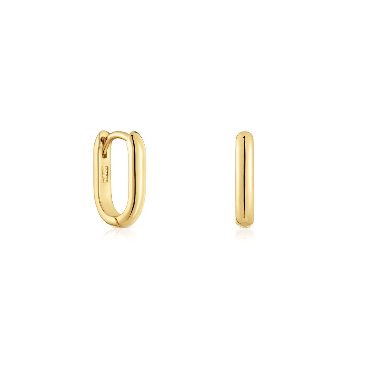 TOUS - Criolla Plata Baño Oro Oval 12 mm