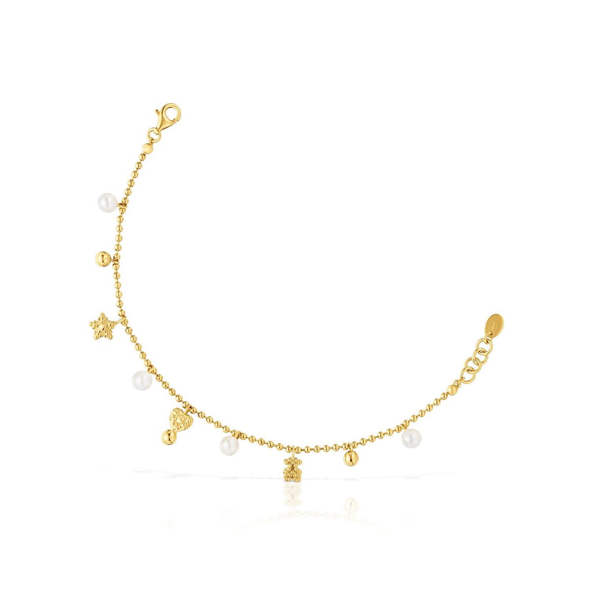 TOUS - Pulsera Plata Baño Oro Motivo Cad