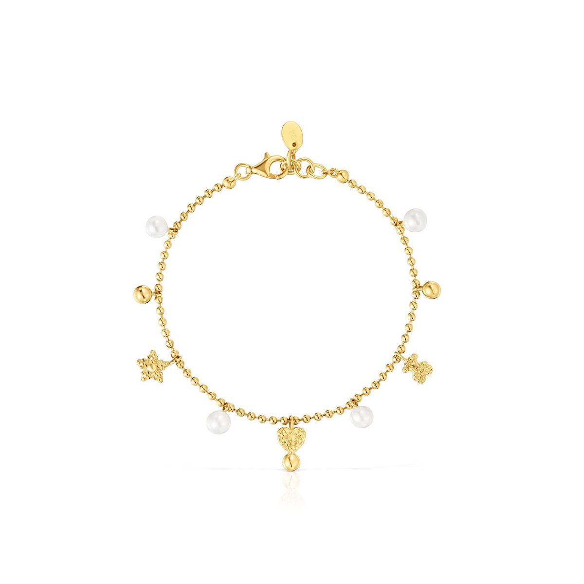 TOUS - Pulsera Plata Baño Oro Motivo Cad