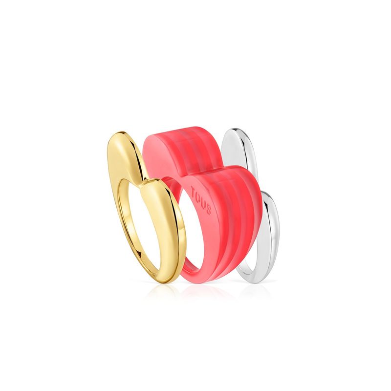 Anillos Plata Baño Bicolor Acetato TOUS