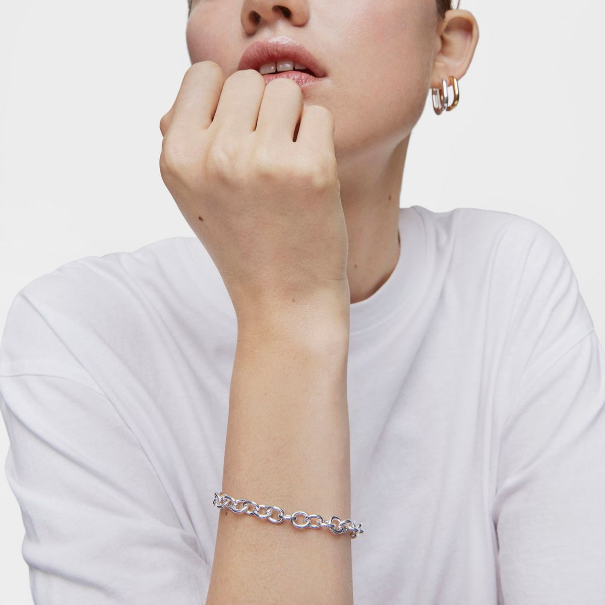 TOUS - Pulsera Plata Cierre Oval 19 cm