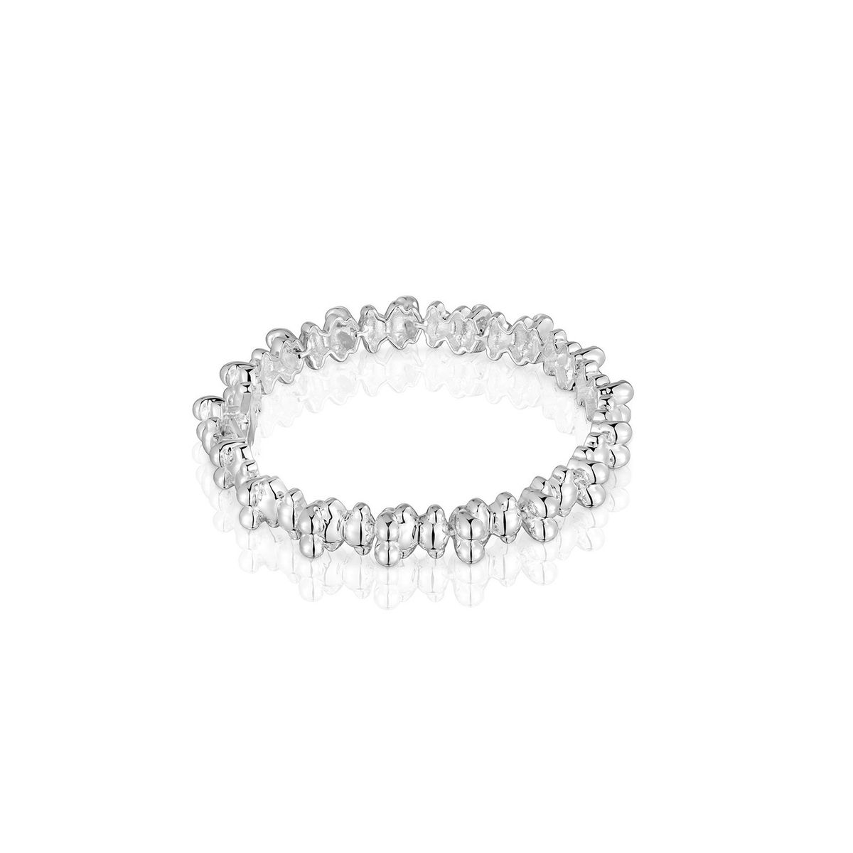 TOUS - Pulsera Plata Cierre Oval 19 cm Tous