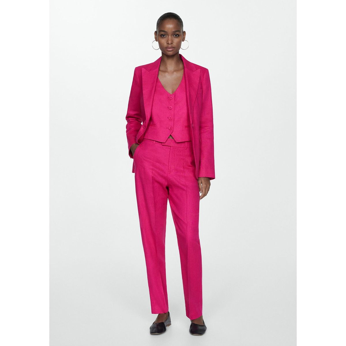 MANGO - Blazer 100% Lino Mujer Mango