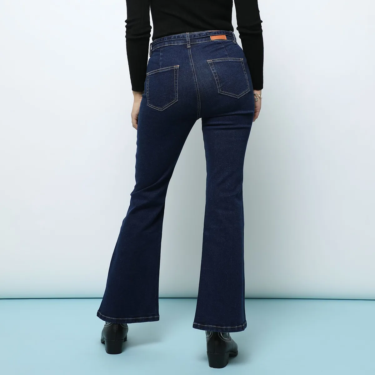 SYBILLA - Jean Flare Tiro Alto Mujer Sybilla